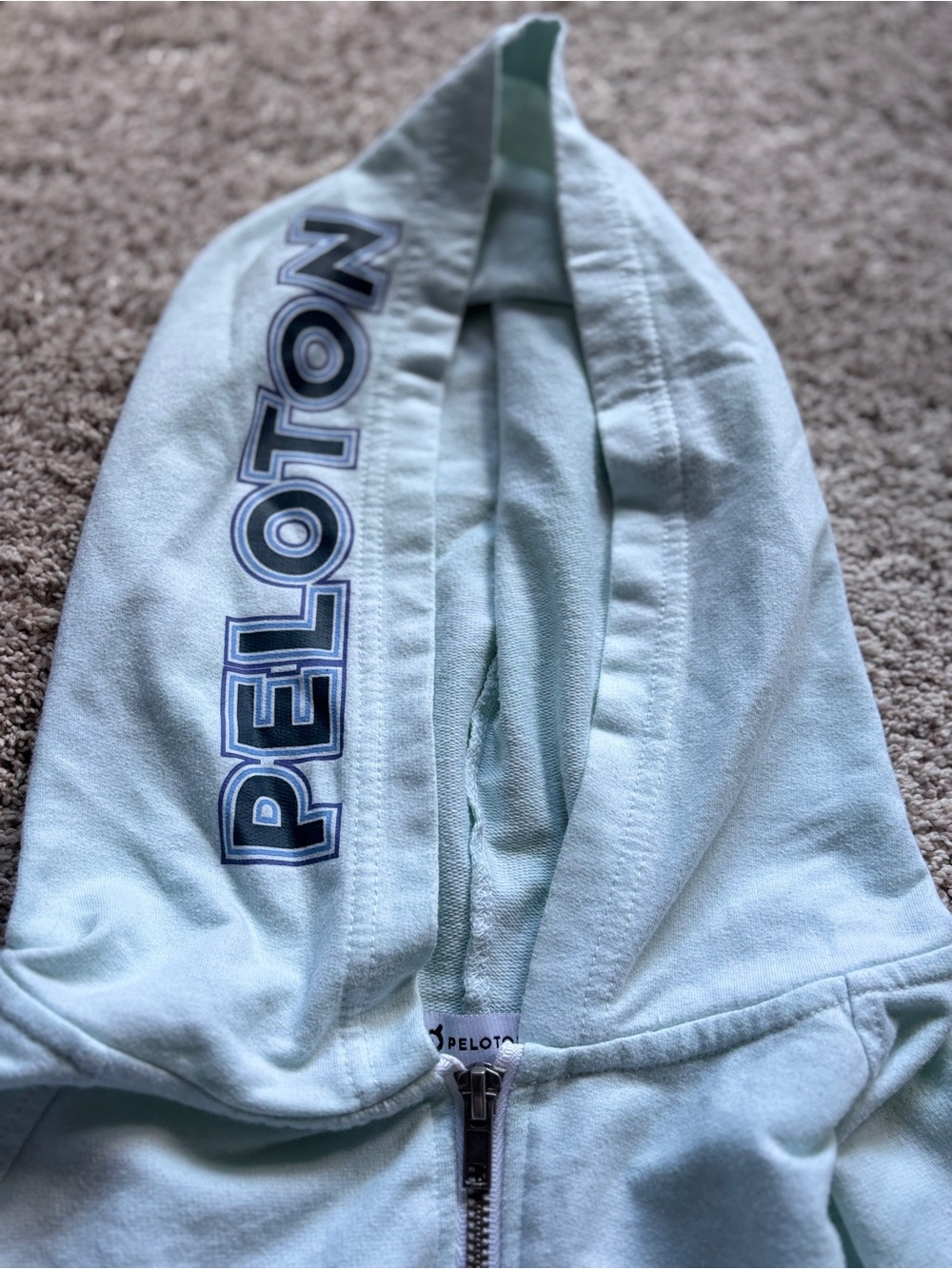 Peloton Tie Dye Sunburst Half Zip Pullover Hoodie Sweatshirt Size Medium - Picture 6 of 11